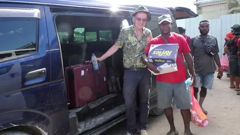 43 In Vanimo. This PMV will take Arjen Lock to the Indonesian border